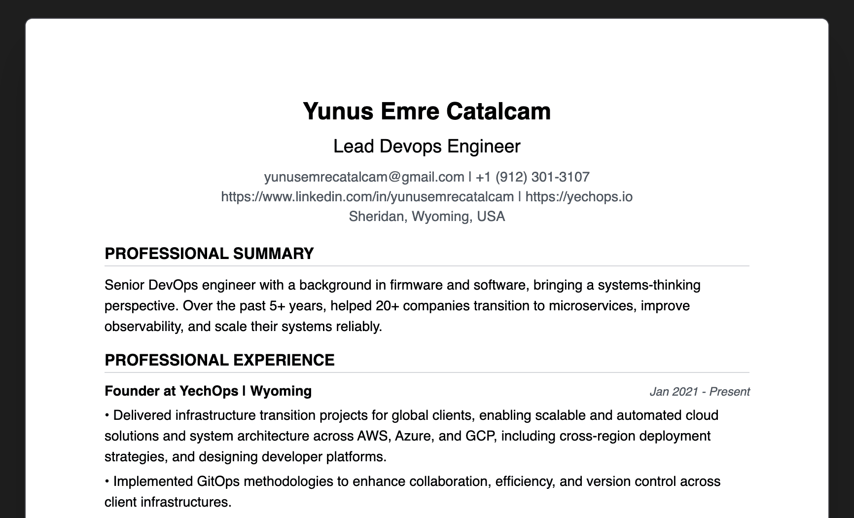 Perfect Resume Formatting Example