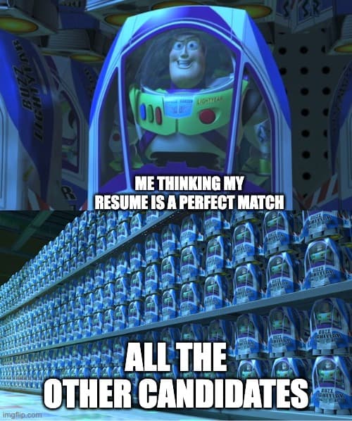 Buzz Lightyear meme about job applications
